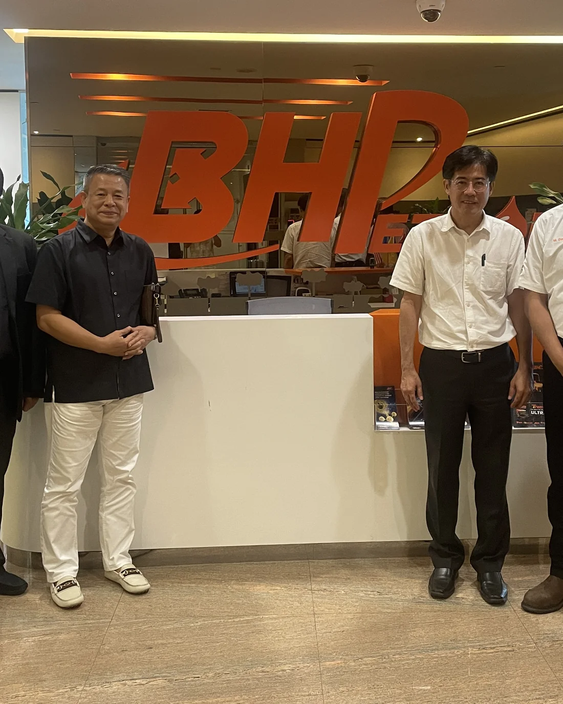 Suria Crestway and BHPetrol representatives at the BHPetrol office reception